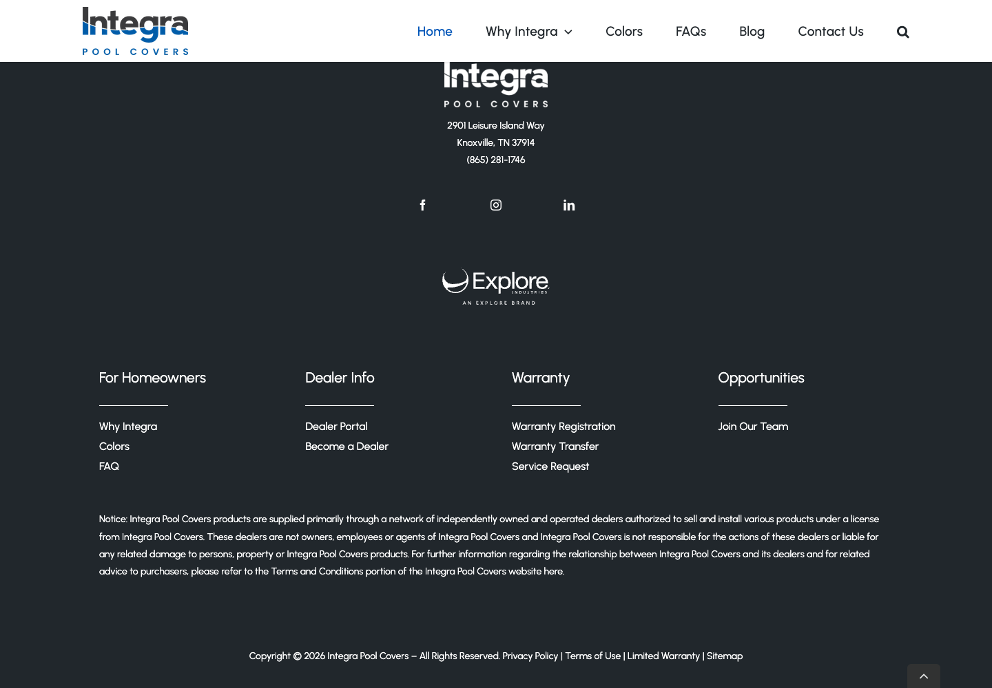 Current staging desktop footer screenshot